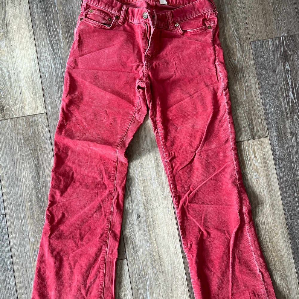 J. Crew Red Boot Cut Pants